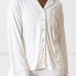 Cozy Earth Women's White Pajama Top Size XL Bamboo Photo 0