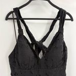 Oleg Cassini Halter Black Y2K beach Tie nack eyelet boho 90s 2000s dress 12 NWT Photo 4