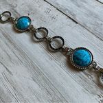 2000s Silver Chain Belt Teal Gem Photo 3