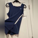 Nike Size M Dri Fit Navy Blue White Team Basketball Womens Sleeveless Jersey Top Photo 5