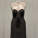 Jovani Black/Gold polka dots sweetheart strapless fitted bodice mermaid dress Photo 2