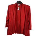 cj banks Women's Cherry Red Cardigan Photo 0