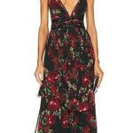 Rococo Sand Tiered Maxi Dress, Black Red Roses, Size XS New w/Tag $478 SOLD OUT Photo 0