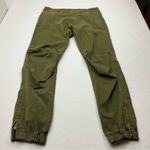 Nili Lotan Cropped Military Jogger Pant‎ Womens Size 2 Green Zipper Pockets Photo 0