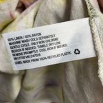 Future Collective One Shoulder Maxi Dress M Watercolor Print Linen Blend‎ Yellow Size M Photo 3