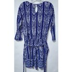 Market & Spruce Market‎ & Spruce Blue/White Batik Print Romper Size S Photo 1