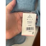 Motherhood Maternity  Chambray Button Down Shirt Blue Long Sleeve Women's XS Photo 3