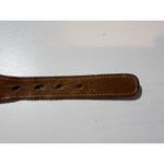 Original Hurray Womens Canvas Belt – Size 32 Tan Leather Trim Brass Photo 3