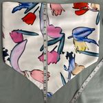 New Rotate Birger Christensen Bandana 4 / S Satin Strapless Handkerchief White Photo 5