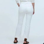 Madewell  Curvy Kick Out Crop Jeans size 26 Pure‎ White NWT Photo 1