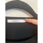 Bailey44  split sleeve black blouse faux leather cuff size XS Photo 1