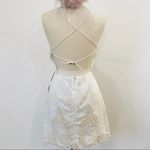 NEW Dolce Vita embroidery mini backless dress White Photo 3