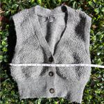 Urban Outfitters Gray Textured V-Neck Sweater Vest Photo 3