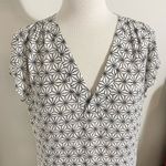 H&M Bold Geometric Short Sleeve Professional Blouse Size 12 Photo 1