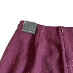 Banana Republic  Burgundy Wool Blend Mini Skirt Faux Wrap Festive Fall Size 6 NWT Photo 6