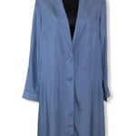 Kestan Bradbury Slate Blue Trench Coat Size L Photo 1