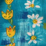 Jams World Vintage 90s Blue Floral Sleeveless Babydoll Midi Dress Small Vibrant Photo 10