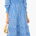 Pink City Prints Isabel Dress in Cornflower Lolita medium Blue Photo 0