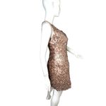 Scala Vintage‎  Mini Dress Rose Gold Sequin One Sleeve Strap 8 Disco Rave Hoco Photo 3