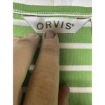 Orvis Women’s  Long Sleeve Green White Striped Shirt Size XL Casual Top Photo 6