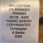 Christopher & Banks  Jacket Womens‎ Black Denim Corduroy Floral Soft Stretch XL Photo 4