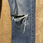 Old Navy  Jeans Womens Sz 6 Sky High Extra Blue Distressed Raw Straight Leg Pants Photo 4