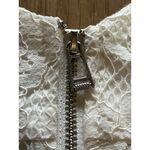 Hello Molly Lace Strapless Puffy Shoulder Ruffle Mini Dress Size M US 6 Peasant Photo 10