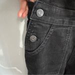 Madewell Black Skinny Denim Overalls in Lunar Wash Photo 3