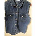 L.A. Blues Vintage  Womens Size Large Jean Vest Jacket Cowboy Western Pockets Photo 1