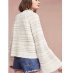 Anthropologie  moth bell sleeves‎ open front cotton sweater cardigan medium Photo 3