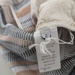 RTR sz2 Rosetta Getty Apron Wrap Halter Top Tan Black Jacquard Stripe Sleeveless White Size 2 Photo 9