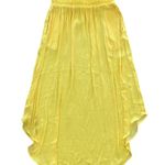 Vera Wang Simply Vera Women Midi Skirt Bright Yellow Asymmetrical Tropical Island Boho Photo 3