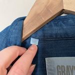 Grayson by Frank and Eileen Womens Cotton Chambray Midi Blue Shirt Dress XS Photo 4