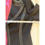 Cache Vintage  Black Suit Jacket Faux Leather Piping Size 8‎ Going Out Office Photo 7