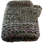 NEW Women’s Fingerless Gloves Mitts Wool Grey Gray Photo 4