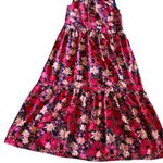 Sugar Lips  Sleeveless Floral Tiered Maxi Dress Women's Size XS V-neck Pockets Photo 0