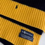 Ralph Lauren Vintage Polo by  Rugby Stripe Rib Knit Lambswool Scarf Y2K 90s Photo 1