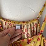Old Navy  Women's Size Medium Yellow Floral Mini Soft‎ Rayon Tiered Dress Photo 5