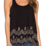 Free People  shirt flowy tank top embroidery cutout medium boho hippie Photo 0