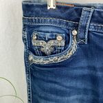Rock Revival  Blue Denim Tansy Mid Rise curvy Boot Cut Embellished Jeans 27 Photo 2