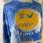 SheIn  Blue Tie-Dye Long Sleeve with Yellow Smile Graphic Photo 14
