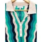 Heartloom Women's Sea Crochet Pattern Collared Mini Dress Cover-Up Size XS Photo 1