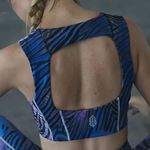 FP MOVEMENT YOU’RE A PEACH PRINTED SPORTS PRA IN BLACK CYBER COMBO Blue Size L Photo 1