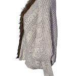 Military Hippie *SALE* Felicity Faux Fur Batwing Cardigan OS NWOT Oatmeal Photo 2
