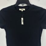 Madewell Regenerative Cotton Ribbed Crewneck Tee Shirt Stretch Jet Black XS NWT Photo 4