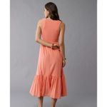 American Eagle  Maxi Dress Size XXL Cotton Peach Cut Out V Neck Boho Summer Photo 9