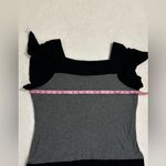 Vince Camuto  Boxy Gray and Black Cap Sleeve Blouse Size L Photo 5