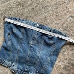 ZARA  Blue Denim Jean Strapless Bustier Corset Top XXL Photo 5