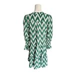 Tuckernuck Pomander Place x - Green Ikat Kenzo Dress Sz S Photo 5