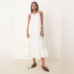Free People tip toe tulip embroidered midaxi dress in ivory Photo 3